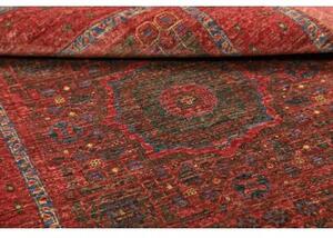 Tappeto Kairo Geometrico Rosso Verde Scuro 96x150 Cm