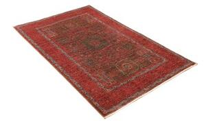 Tappeto Kairo Geometrico Rosso Verde Scuro 96x150 Cm
