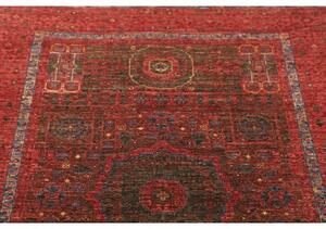Tappeto Kairo Geometrico Rosso Verde Scuro 96x150 Cm