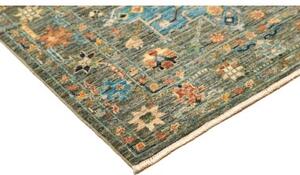 Tappeto Floralia Geometrico Grigio Scuro Blu Corsia 80x303 Cm