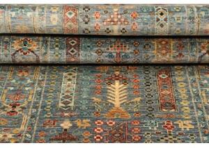Tappeto Floralia Stilizzato Blu Terracotta Corsia 80x273 Cm