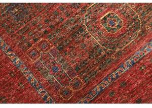 Tappeto Kairo Geometrico Rosso Verde Scuro 96x150 Cm