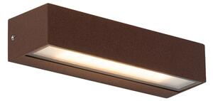Lampada da parete industriale marrone ruggine incl. LED IP65 - Steph