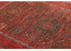 Tappeto Kairo Geometrico Rosso Verde Scuro 96x150 Cm