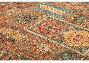 Tappeto Floralia Patchwork Marrone Blu Ottanio 126x181 Cm