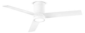 Ventilatore Metallo Bianco Opaco Led 18W 3 Pale Legno Bianco Noce Chiaro Antares