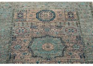 Tappeto Kairo Medaglione Blu Petrolio Beige 80x118 Cm