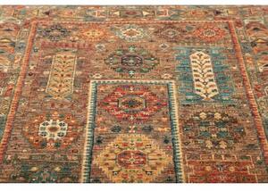 Tappeto Floralia Patchwork Marrone Blu Ottanio 126x181 Cm