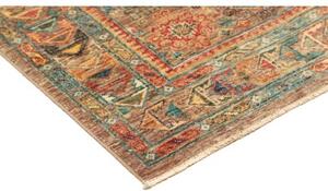 Tappeto Floralia Patchwork Marrone Blu Ottanio 126x181 Cm