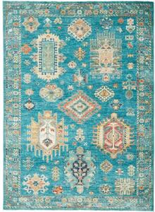 Tappeto Floralia Stilizzato Turchese Beige 127x175 Cm