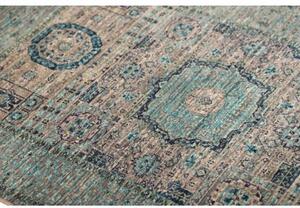 Tappeto Kairo Medaglione Blu Petrolio Beige 80x118 Cm