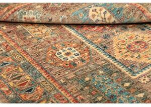 Tappeto Floralia Patchwork Marrone Blu Ottanio 126x181 Cm