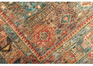 Tappeto Floralia Patchwork Marrone Blu Ottanio 126x181 Cm