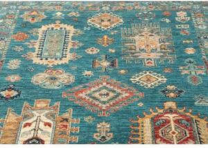 Tappeto Floralia Stilizzato Turchese Beige 127x175 Cm