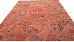 Tappeto Floralia Stilizzato Rosso Mattone Blu 245x306 Cm