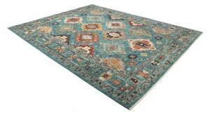 Tappeto Floralia Geometrico Turchese Multicolore 248x312 Cm