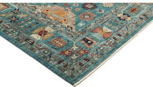 Tappeto Floralia Geometrico Turchese Multicolore 248x312 Cm
