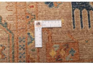 Tappeto Floralia Geometrico Marrone Chiaro Blu 166x245 Cm