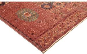 Tappeto Kairo Stilizzato Rosso Mattone Blu Petrolio 245x306 Cm