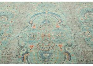 Tappeto Floralia Stilizzato Turchese Grigio 269x366 Cm