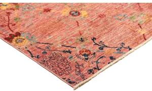 Tappeto Floralia Stilizzato Rosso Mattone Blu 245x306 Cm