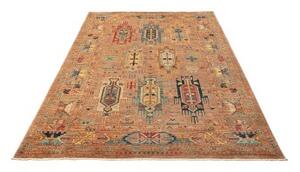 Tappeto Floralia Geometrico Marrone Chiaro Blu 166x245 Cm