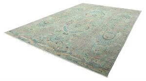 Tappeto Floralia Stilizzato Turchese Grigio 269x366 Cm