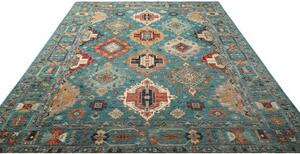 Tappeto Floralia Geometrico Turchese Multicolore 248x312 Cm