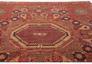 Tappeto Kairo Stilizzato Rosso Mattone Blu Petrolio 245x306 Cm