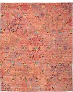 Tappeto Floralia Stilizzato Rosso Mattone Blu 245x306 Cm