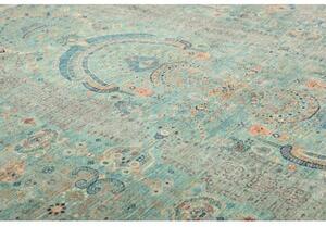 Tappeto Floralia Stilizzato Turchese Grigio 269x366 Cm