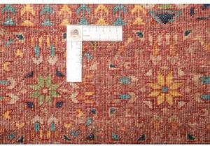 Tappeto Kairo Stilizzato Rosso Mattone Blu Petrolio 245x306 Cm