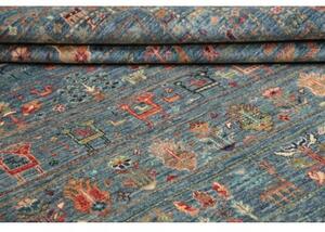 Tappeto Istintia Figurativo Blu Petrolio Rosso Mattone 243x348 Cm
