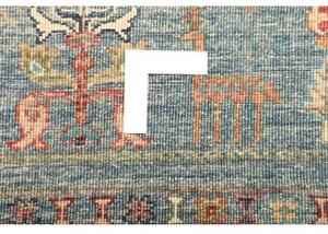 Tappeto Istintia Figurativo Blu Petrolio Rosso Mattone 243x348 Cm