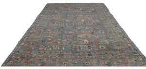Tappeto Istintia Figurativo Blu Petrolio Rosso Mattone 243x348 Cm