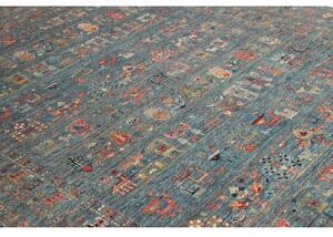 Tappeto Istintia Figurativo Blu Petrolio Rosso Mattone 243x348 Cm