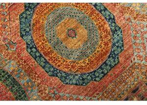 Tappeto Kairo Stilizzato Rosso Mattone Blu Petrolio 201x299 Cm