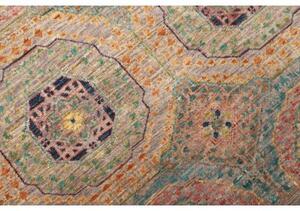 Tappeto Kairo Geometrico Azzurro Rosa Antico Corsia 79x294 Cm