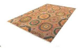 Tappeto Kairo Stilizzato Rosso Mattone Blu Petrolio 201x299 Cm