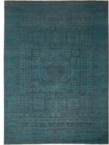 Tappeto Kairo Stilizzato Verde Petrolio Blu Scuro 247x335 Cm