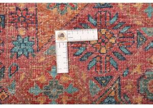 Tappeto Kairo Stilizzato Rosso Mattone Blu Petrolio 249x294 Cm