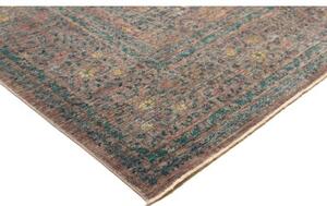 Tappeto Kairo Stilizzato Marrone Rossiccio Verde Petrolio 254x301 Cm
