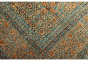 Tappeto Kairo Stilizzato Blu Petrolio Ocra 205x297 Cm