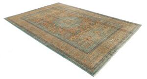 Tappeto Kairo Stilizzato Blu Petrolio Ocra 205x297 Cm