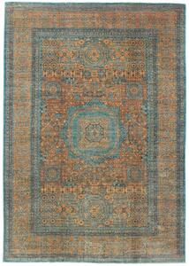 Tappeto Kairo Stilizzato Blu Petrolio Ocra 205x297 Cm