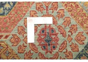 Tappeto Kairo Stilizzato Rosso Mattone Blu Petrolio 201x299 Cm