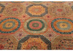 Tappeto Kairo Stilizzato Rosso Mattone Blu Petrolio 201x299 Cm