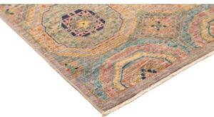 Tappeto Kairo Geometrico Azzurro Rosa Antico Corsia 79x294 Cm