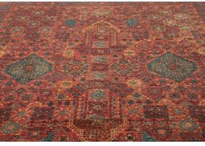 Tappeto Kairo Stilizzato Rosso Mattone Blu Petrolio 249x294 Cm