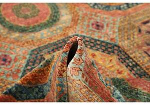 Tappeto Kairo Stilizzato Rosso Mattone Blu Petrolio 201x299 Cm